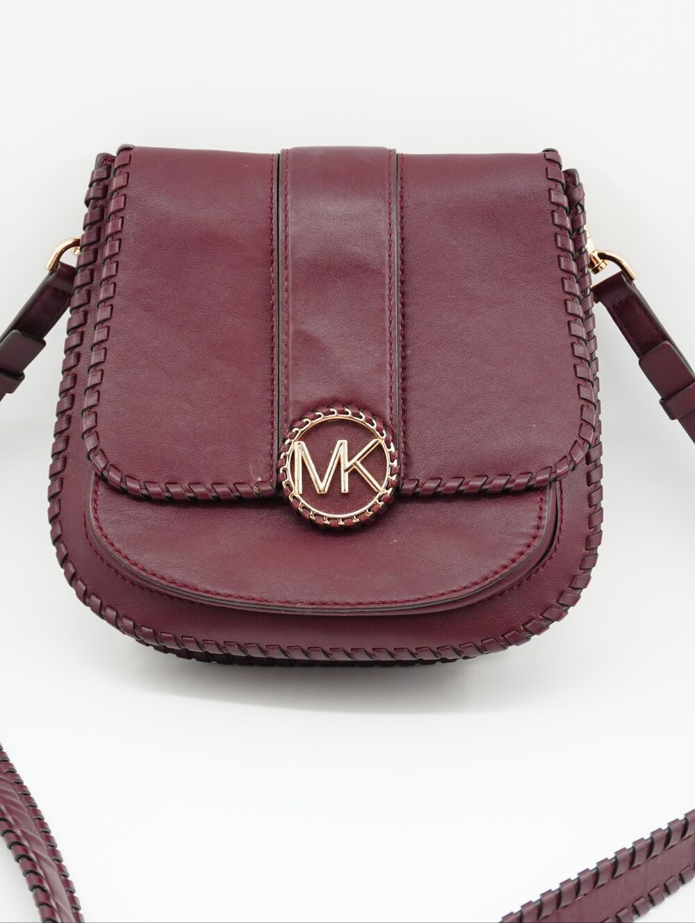 Michael Kors Burgundy Leather Crossbody Bag